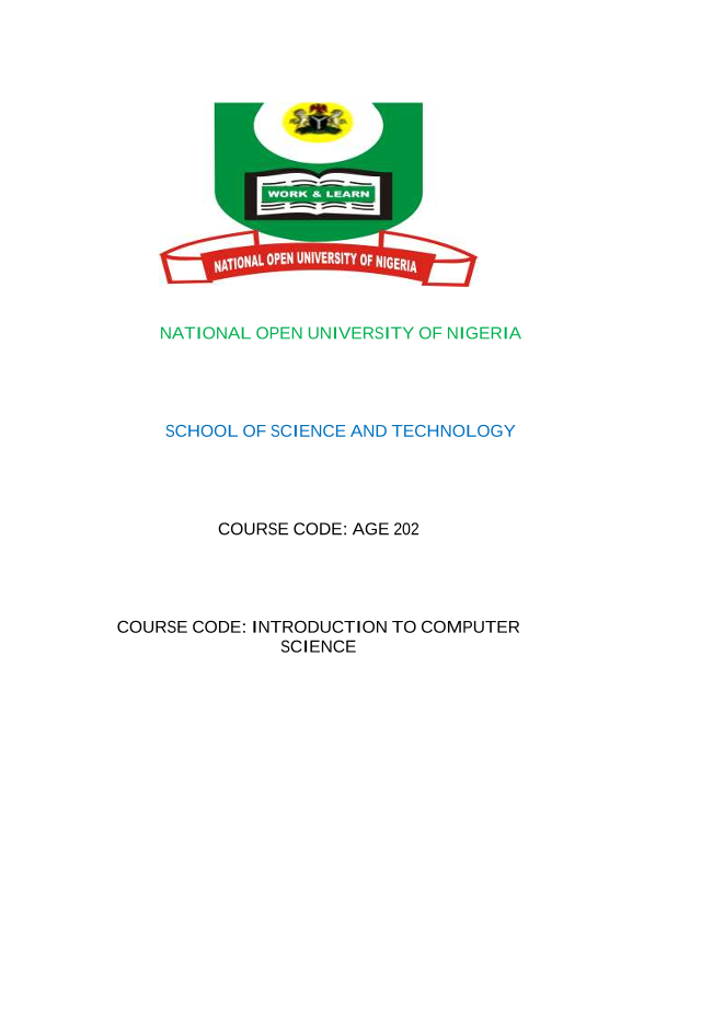 2) Introduction to Computer Science Samuel O Oluwadare,A Adebanjo,Dr Jari Sanusi
