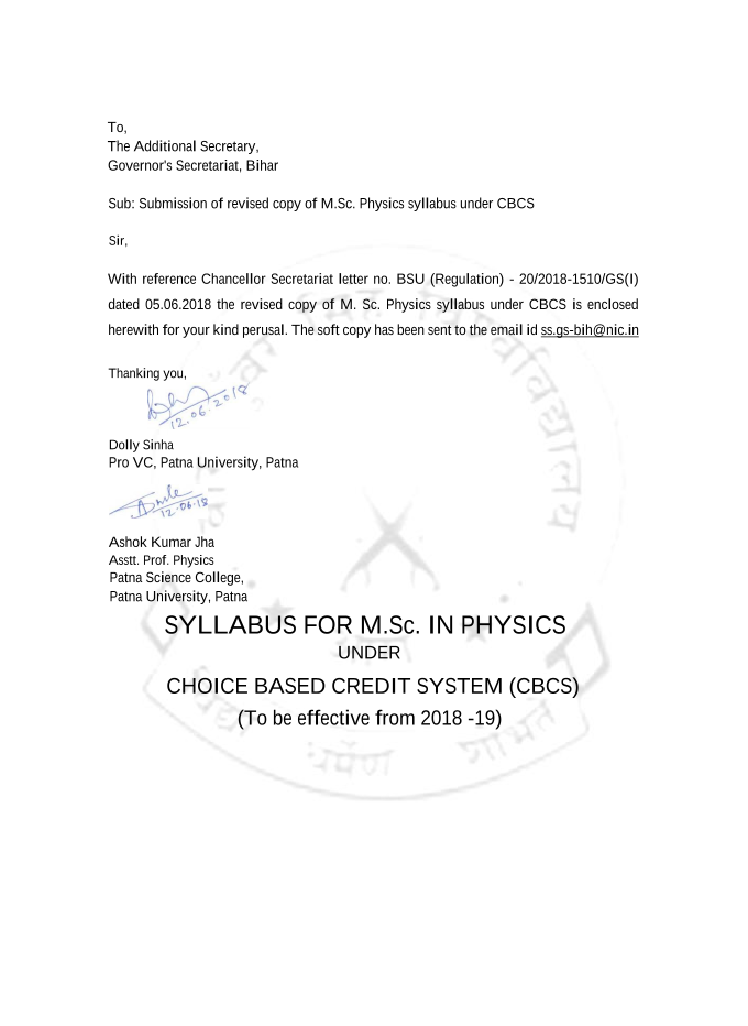 PG SYLLABUS | Physics New