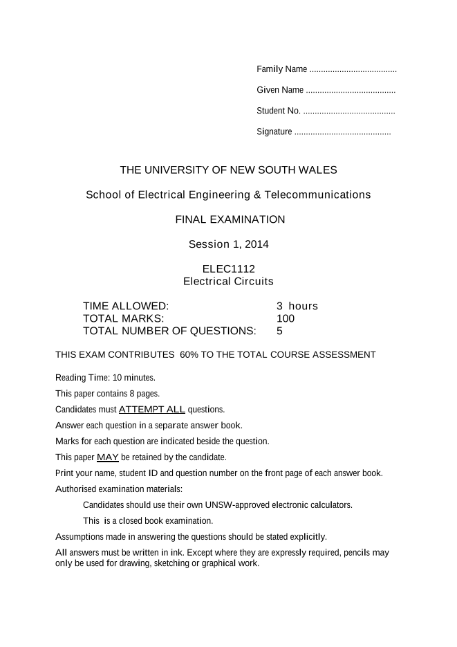 FINAL EXAMINATION----